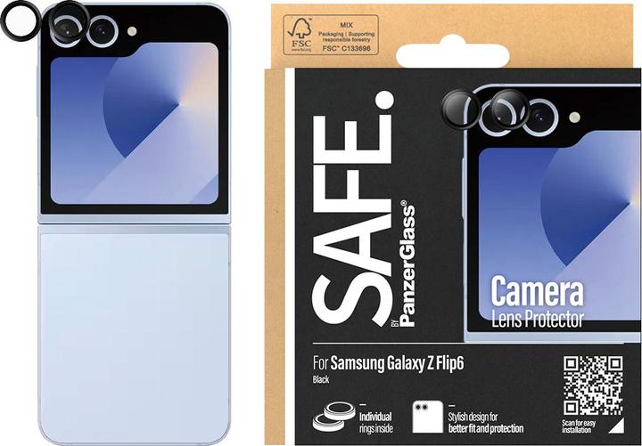 Produktbild PanzerGlass SAFE.by Lens Protector Samsung Z Flip 6 -black (1 Stück, Samsung Galaxy Z Flip6)