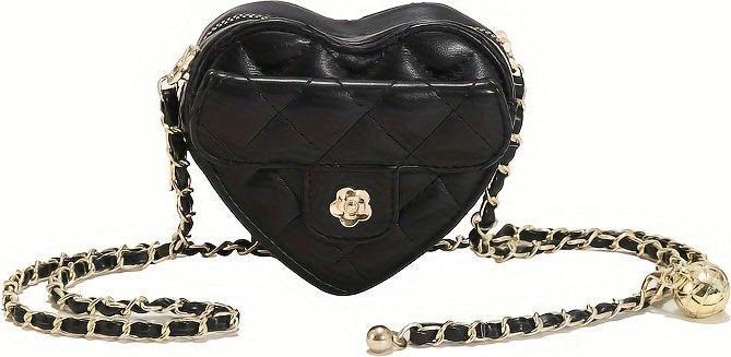Produktbild Only-Bags.Store Herzförmige Mini-Kreuztasche, Mode bestickte PU-Ledertasche, niedliche trendige Accessoire