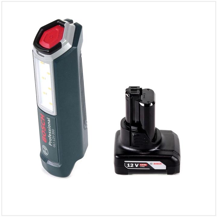 Bosch Professional GLI 12V-300 Akku Lampe + 1x GBA 12V 4,0 Ah Akku - ohne Ladegerät (300 lm)
