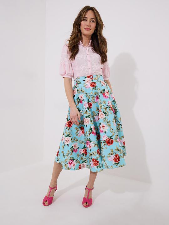 Produktbild Joe Browns Flattering Vintage Rose Print Full Skirt (42)
