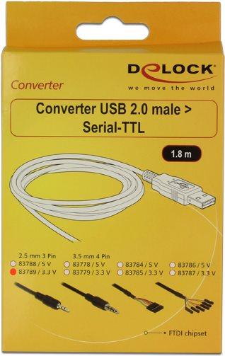 Immagine prodotto Delock USB A – 2.5 mm Klinke (1.80 m, 2,5 mm)