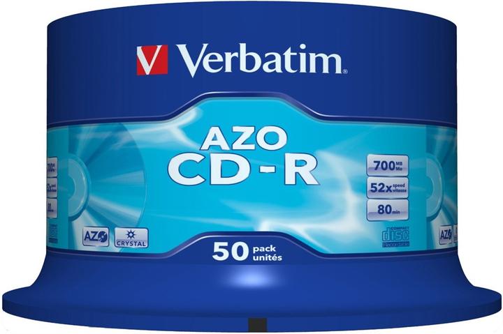 Actual product image Verbatim CD-R, 52x, 700MB, 50 spindle, printable (50 x)
