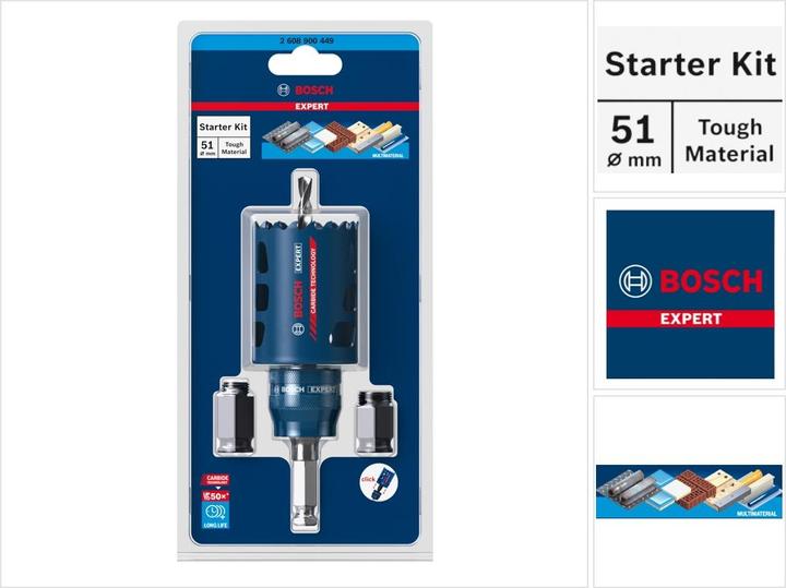 Actual product image Bosch Professional Zubehör EXPERT Tough Material Hole Saw Starter Set, 51 x 60 mm (51 mm)