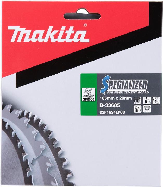 Actual product image Makita SPECIALIZED saw blade 165x20x4Z (B-33685)