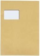 Image du produit Mailmedia Pochettes dos en carton DIN C4 avec fenêtre marron 100 pcs. (100 x)