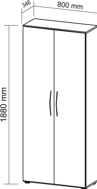 Produktbild Hammerbacher Basic (80 x 34.5 x 188 cm)