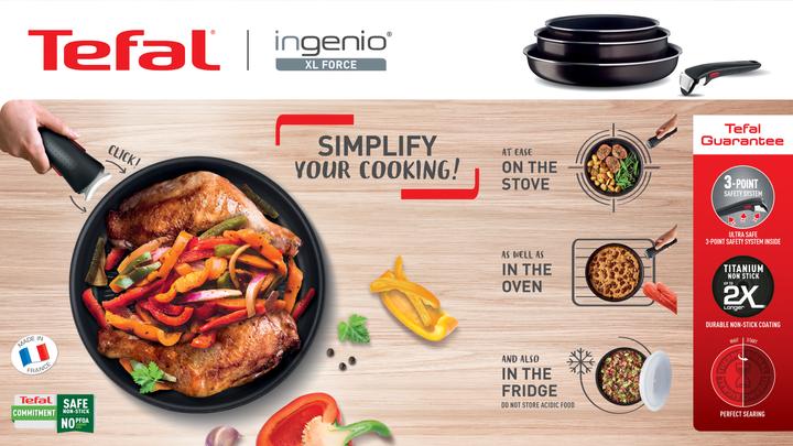 Immagine prodotto Tefal Ingenio XL Force (20 cm, Set di pentole e padelle da cucina, Alluminio)