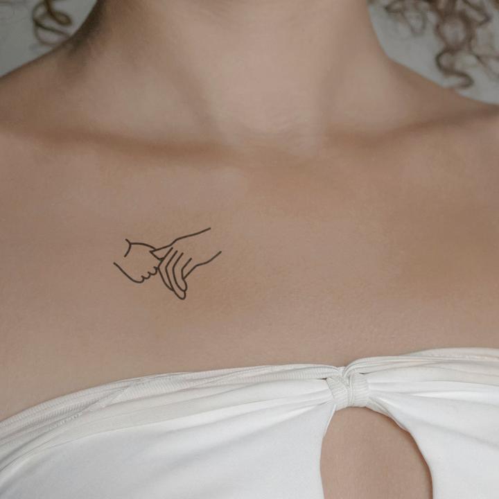 Actual product image minink Temporary tattoo - Mother and child
