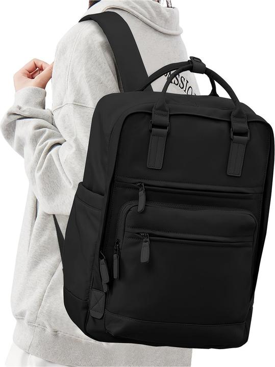 Image du produit Only-Bags.Store Sac à dos pour ordinateur portable de couleur unie, sac d'école simple de style preppy, sport de