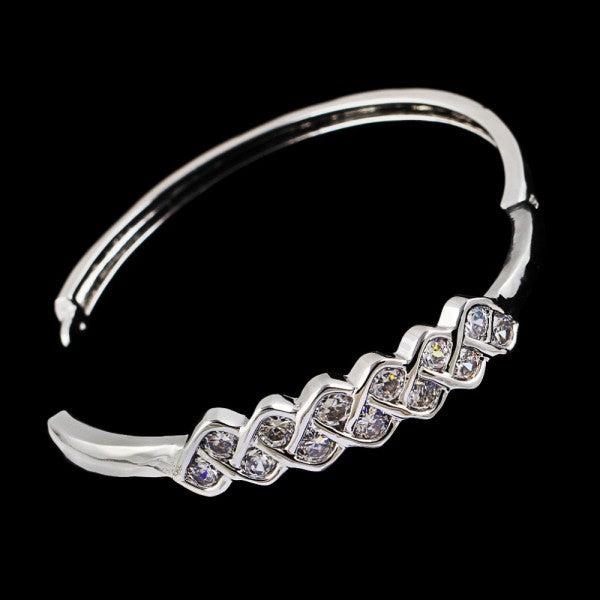 Produktbild Hermex LUXUS mit Platin veredelt Armreifen Armband Charms Zirkonia - Platin (Kupfer-Nickellegierung)