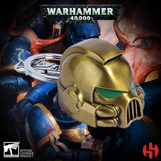 Image du produit Semic Warhammer 40K porte-clés métal Space Marine MKVII Helmet Gold