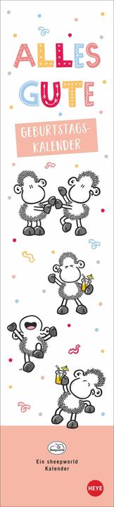 Produktbild sheepworld Geburtstagskalender Langplaner (11 x 49 cm, Harter Einband, Deutsch)