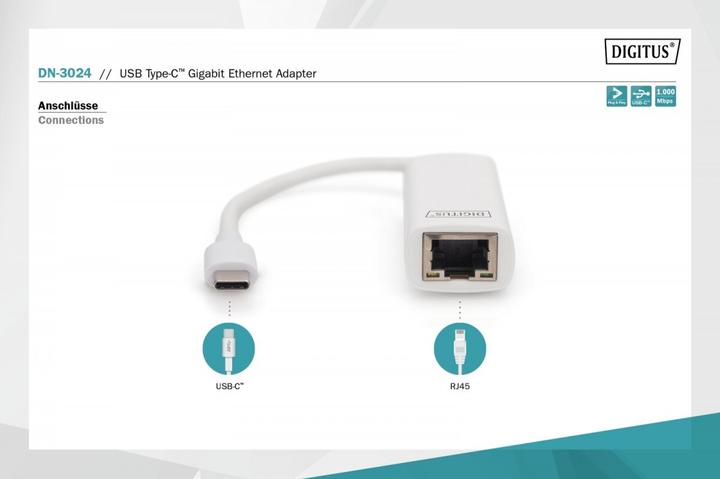 Actual product image Digitus DN-3024 (USB-C 3.0, RJ45 (1x))