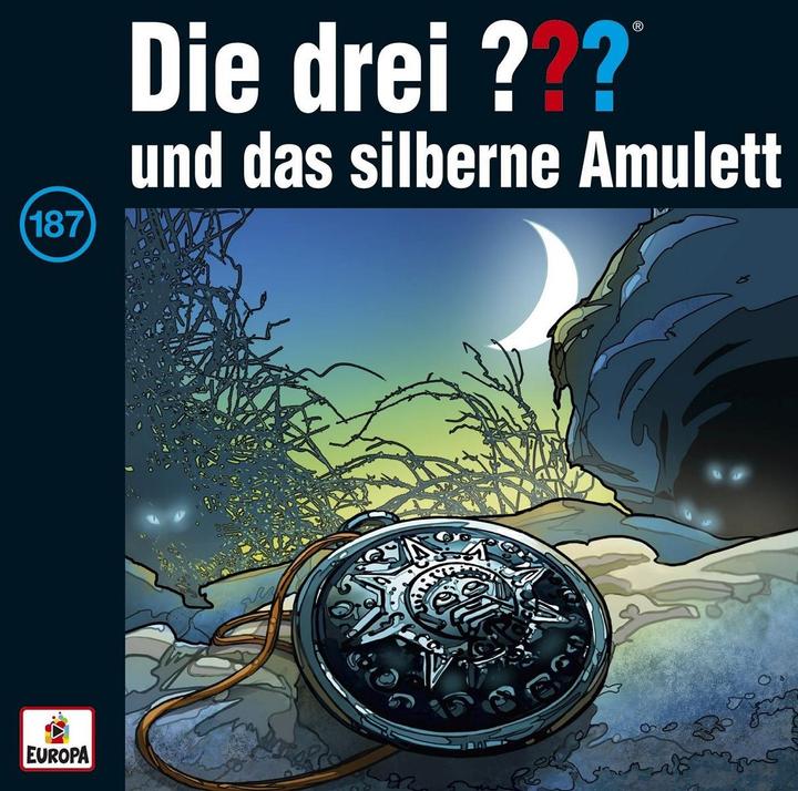 Actual product image The three??? 187 and the silver amulet (question mark) (German)