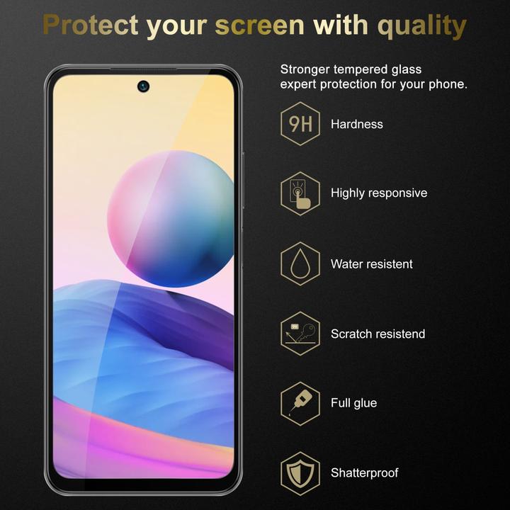 Productafbeelding Cadorabo Volledig schermbeschermend glas (3 Stuk, Xiaomi Redmi Note 10 5G, Xiaomi Poco M3 Pro 5G)