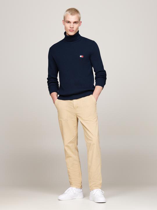 Produktbild Tommy Hilfiger Tommy Jeans Slim Fit Coltrui met wol - Donkerblauw - Maat S (S)
