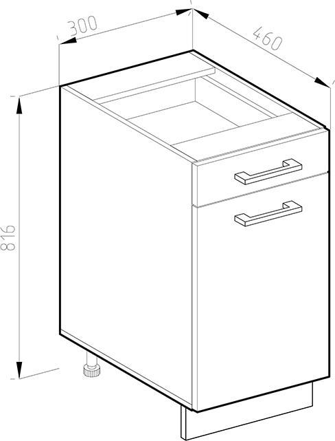 Immagine prodotto Vicco Apothekerschrank R-Line (30 x 46 x 81,5 cm)