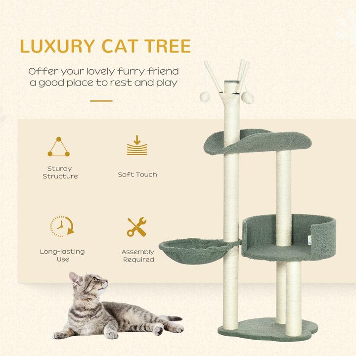 Actual product image Jamb Scratching post (123 cm, Green, Cream)