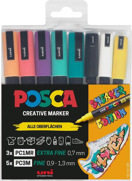 Produktbild Posca Sneaker Acrylstift (Mehrfarbig, 1.30 mm, 8 x)