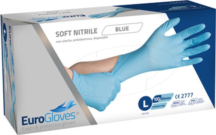 Produktbild Eurogloves 100 Nitrilhandschuhe Grösse L blau (L)