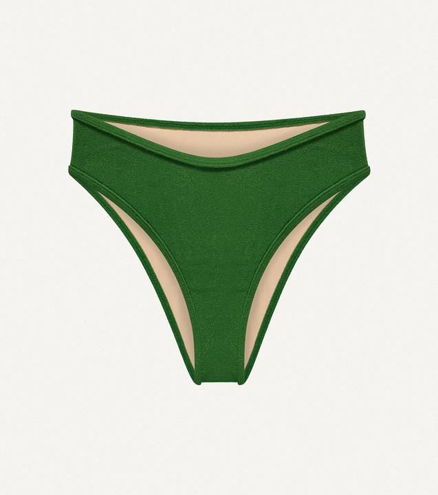Dark green terry towelling
