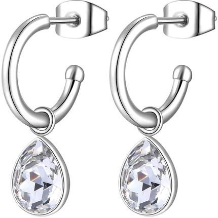 Produktbild Sagapo S'AgapÃµ - Round earrings with clear crystals 2in1 Lucky Light SKT21