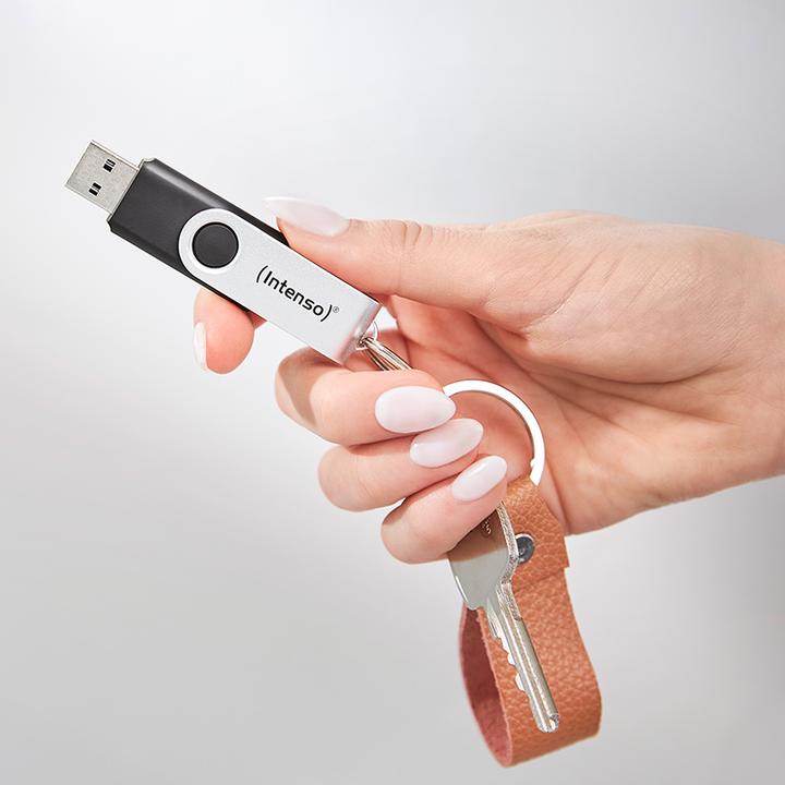 Actual product image Intenso USB 32GB OFFICE LINE 3.2 Gen1 Silver-Black (32 GB)