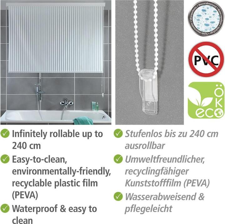 Actual product image Wenko Shower roller blind (128 x 240 cm)