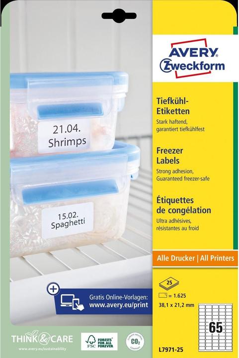 Produktbild Avery Tiefkühl-Etiketten