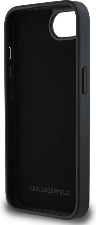 Actual product image Karl Lagerfeld - Hardcase Glitter Fixed (KLHCPSE4PFGKCPS) - iPhone 16e - Silver Karl&Choupette Head (Apple iPhone 16e)
