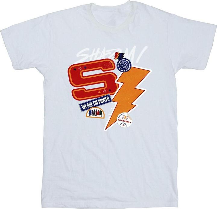 Actual product image Mens Shazam Fury Of The Gods Sticker Spam T-Shirt (M)