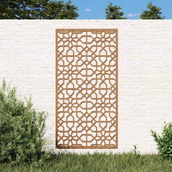 Actual product image VidaXL Garden Wall Decoration 105x55 cm Corten Steel Moorish Design (105 x 1 x 55 cm)
