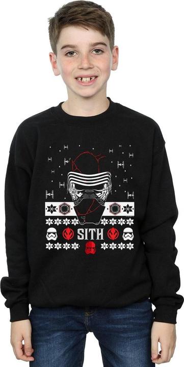 Actual product image Star Wars Boys The Rise Of Skywalker Christmas Sith Sweatshirt (128)