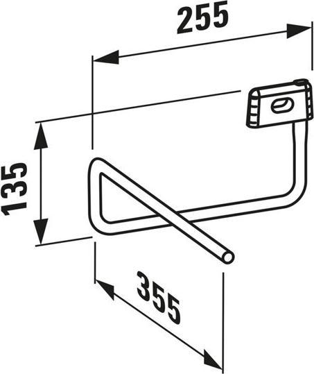 Image du produit Laufen Val Porte-serviettes, 355x255x135mm, modèle à gauche, H3812830040001