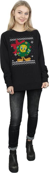 Produktbild Looney Tunes Tweety Pie Christmas Fair Isle Sweatshirt (S)