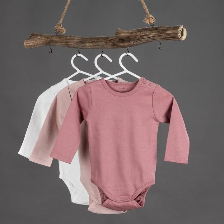Actual product image La Loona LaLoona rompers & sets long sleeve bodysuit set incl. hangers - berry grey (74)