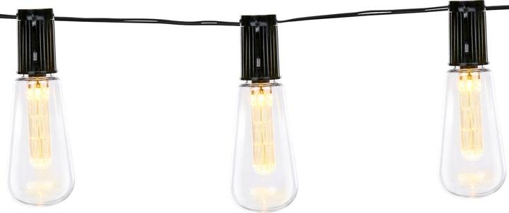 Produktbild Grundig 2er-Set Solar-LED-Lichterkettee mit 10 warmweissen LED Glühbirnen, 3,35 m (3.35 m)