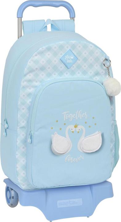 Actual product image Safta School rucksack with wheels Glow Lab Cisnes Blue 30 x 46 x 14 cm