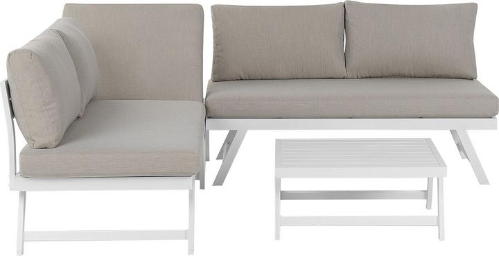 Produktbild Beliani Gartenmöbel Set Aluminium 5-Sitzer Auflagen taupe COCCORINO