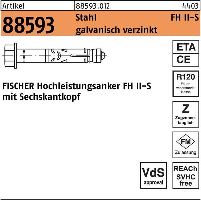Produktbild Fischer Hochleistungsanker FH II 12/10 S (50 Stk.)