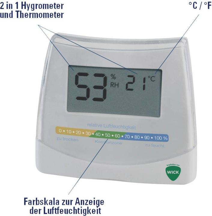 Actual product image Wick Hygrometer & Thermometer