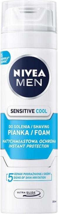 Image du produit NIVEA Men Sensitive Cool chłodząca pianka do golenia 200ml (200 ml, Gel de rasage)