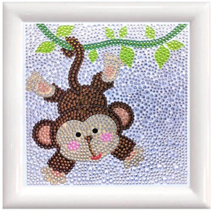 Productafbeelding Pracht Diamond schilderij w.lijst aap 18x18cm
