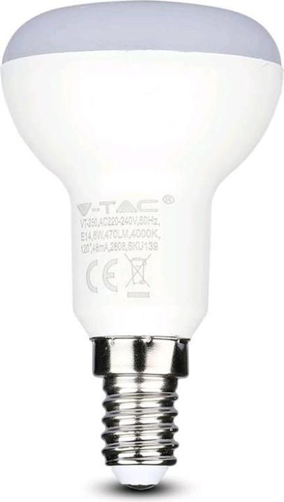 Actual product image V-TAC LED bulb SAMSUNG chip 48W E14 R50 plastic 4000K (E14, 4800 W, 470 lm, F)