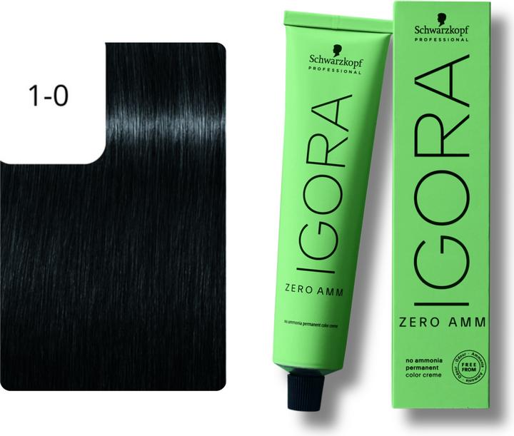 Produktbild Schwarzkopf Igora Zero AMM - 1-0 Schwarz (1-0 Schwarz)