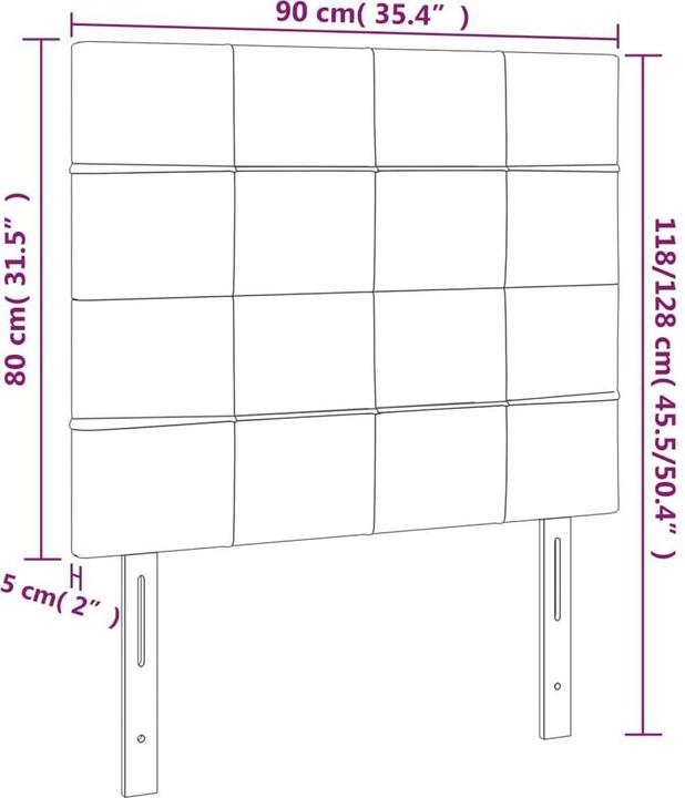 Image du produit VidaXL Alyssa (90 x 5 x 128 cm)
