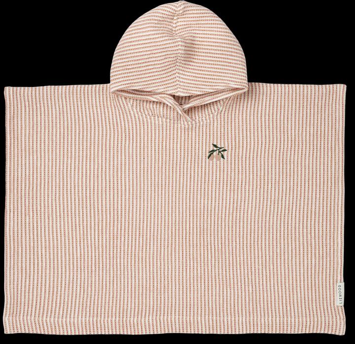 Actual product image Liewood Kinder Bade Poncho Paco gestreift Tuscany Rose