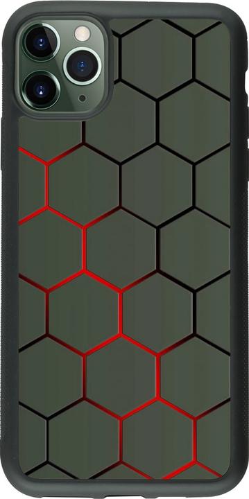 Actual product image PhoneLook Cover Silicone black Geometric Line red (Apple iPhone 11 Pro Max)