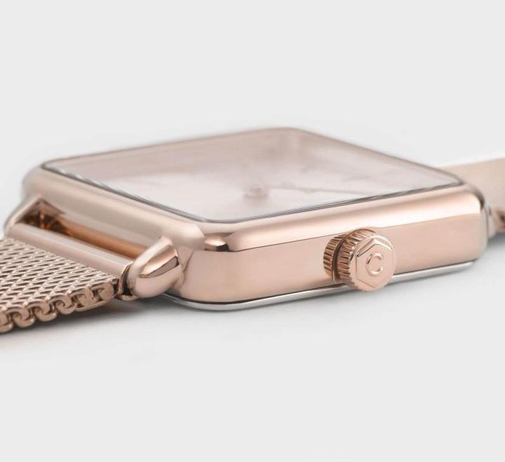 Actual product image Cluse La Tétragone Mesh Rosé (Analogue wristwatch, 28 mm)