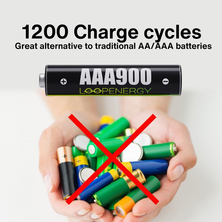 Produktbild Verico Li-Ion USB-C Micro AAA-Akku 1.5V 900mWh 600mAh ladbar per USB (4 Stk., AAA, 600 mAh)